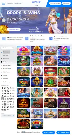l'application et interface CASINO INTENSE