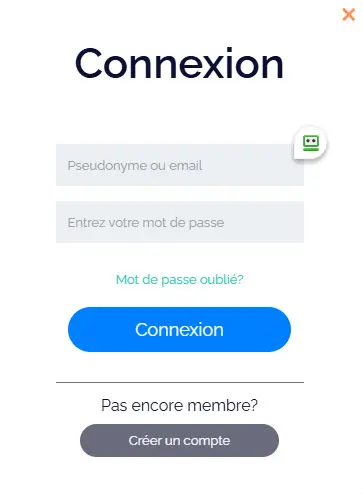 Connexion des membres du CASINO INTENSE